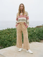 Sandbar Multi Stripe Color Knit Sweater - Westly
