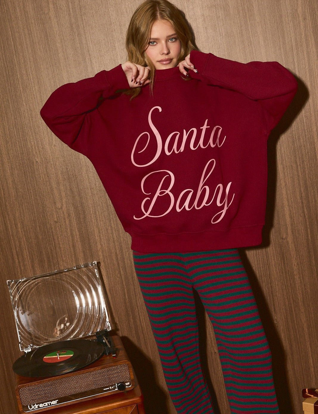 Santa Baby Script Crewneck Sweatshirt - Westly