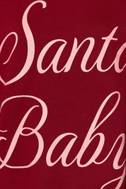 Santa Baby Script Crewneck Sweatshirt in Burgundy — product photo 06