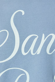 Santa Baby Script Crewneck Sweatshirt in Dusty Blue — product photo 04
