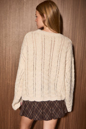 Satellite Star Cable Knit Sweater - Westly
