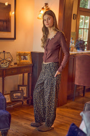Savanna Walk Leopard Barrel Pants - Westly