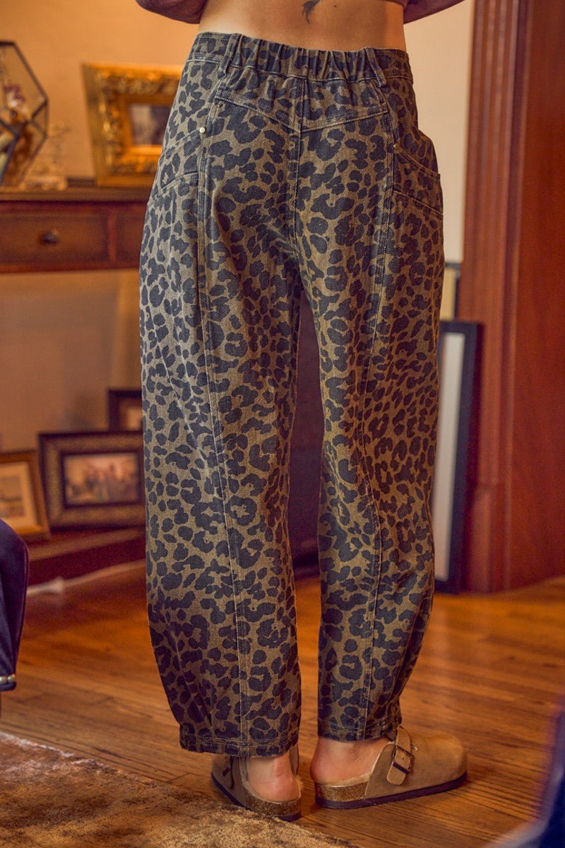 Savanna Walk Leopard Barrel Pants - Westly