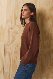 Savory Soy Sauce Sweater - Brown