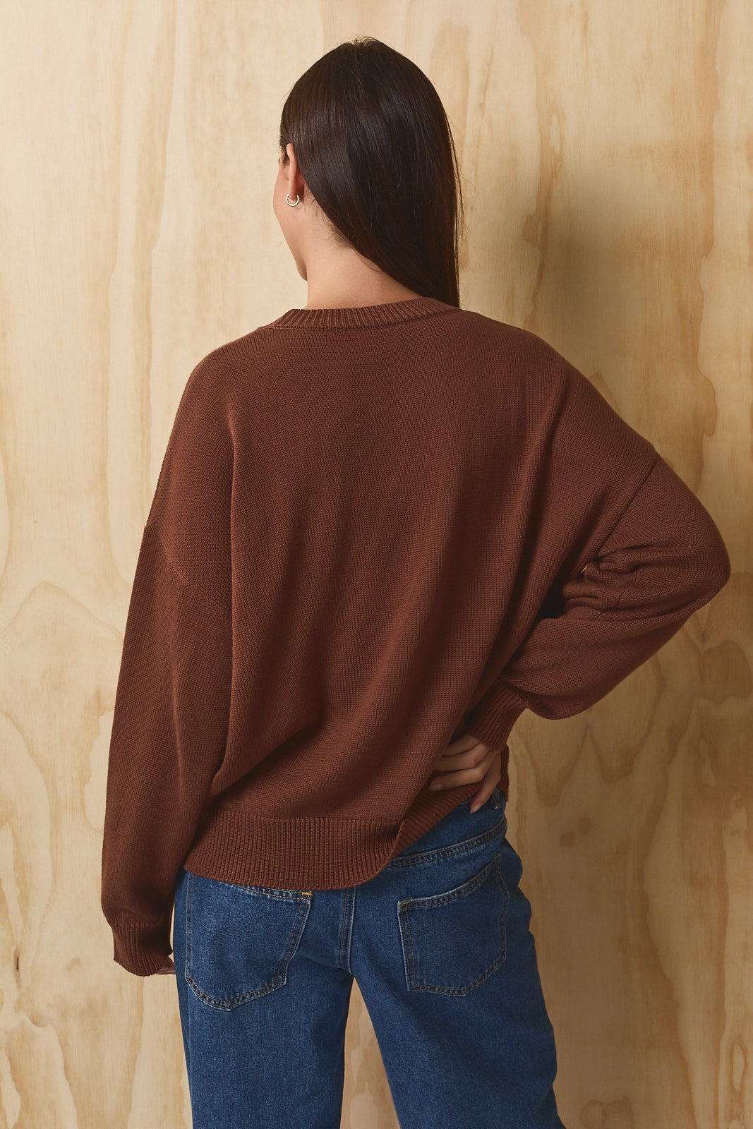Savory Soy Sauce Sweater - Brown