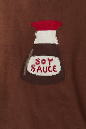 Savory Soy Sauce Sweater - Brown