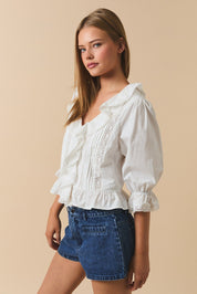 Scarlet Ruffle Trim Blouse - Westly