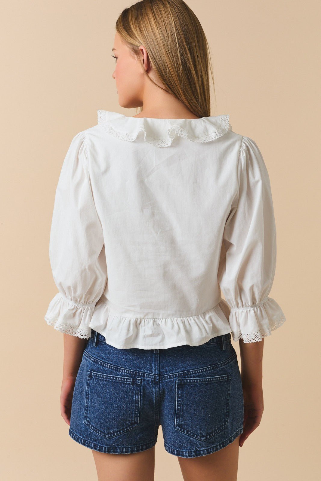 Scarlet Ruffle Trim Blouse - Westly