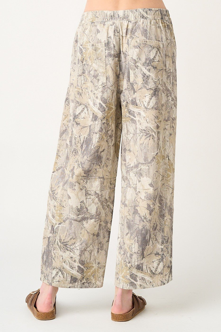Scout Camo Print Barrel Leg Pants - Westly