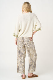 Scout Camo Print Barrel Leg Pants - Westly