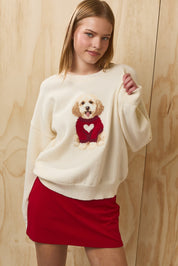 Scout Club Dog Graphic Sweater - Ivory