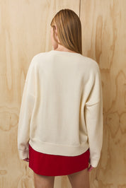 Scout Club Dog Graphic Sweater - Ivory