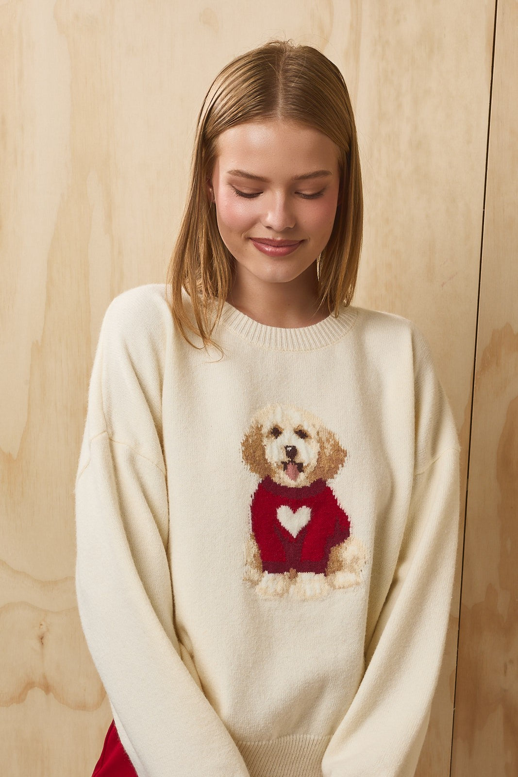Scout Club Dog Graphic Sweater - Ivory