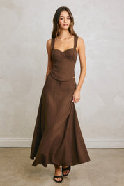 Sculpted Muse Linen Corset Bodice - Westly