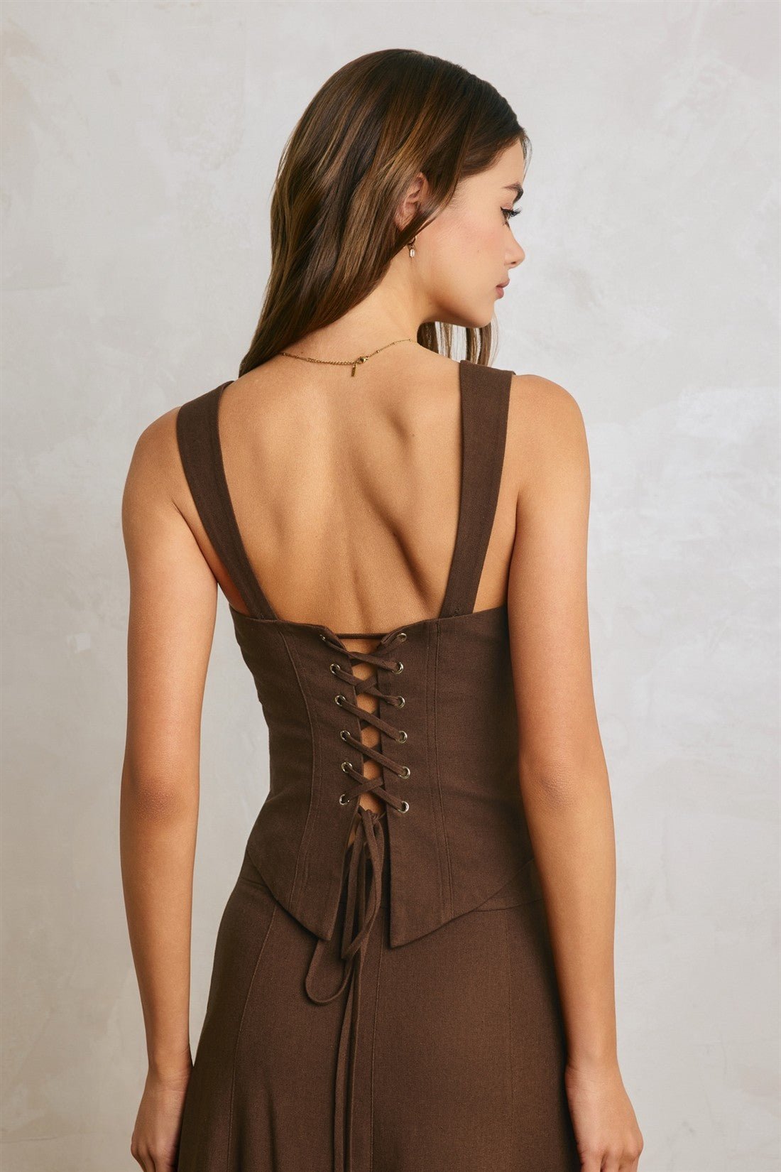 Sculpted Muse Linen Corset Bodice - Westly
