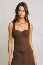 Sculpted Muse Linen Corset Bodice - Westly