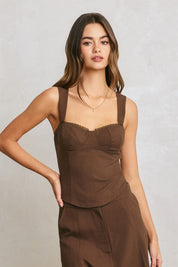 Sculpted Muse Linen Corset Bodice - Westly