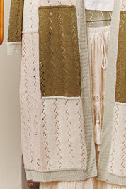Sea Cliff Color Block Patch Cardigan - Westly
