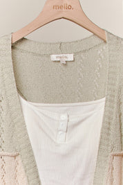 Sea Cliff Color Block Patch Cardigan - Westly