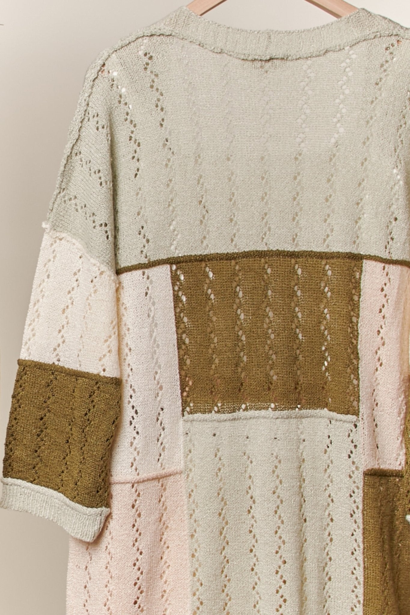 Sea Cliff Color Block Patch Cardigan - Westly