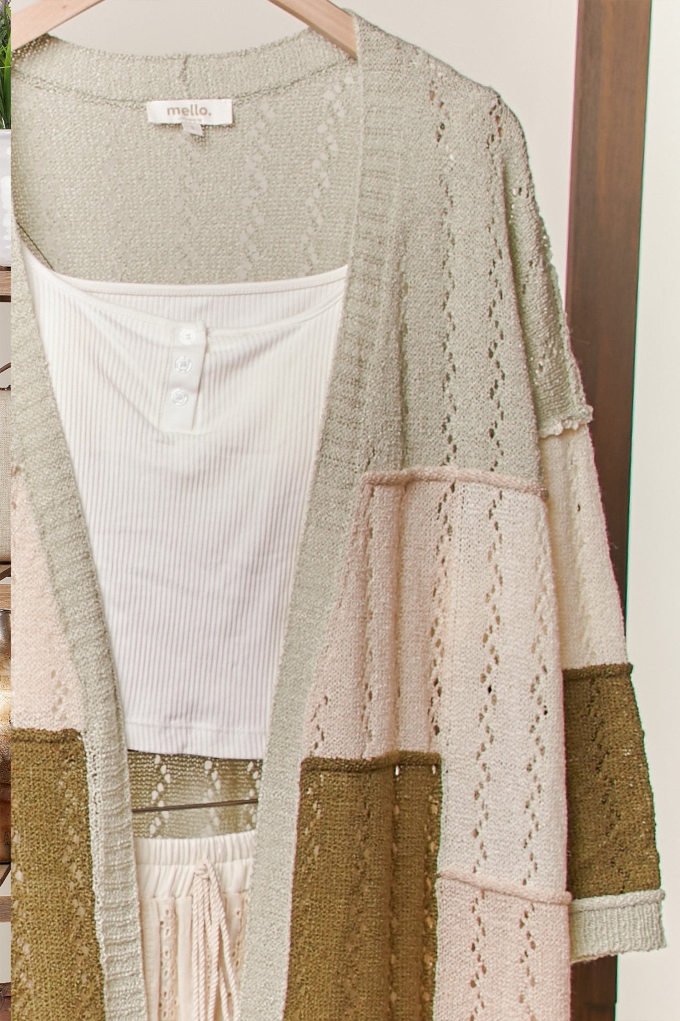 Sea Cliff Color Block Patch Cardigan - Westly
