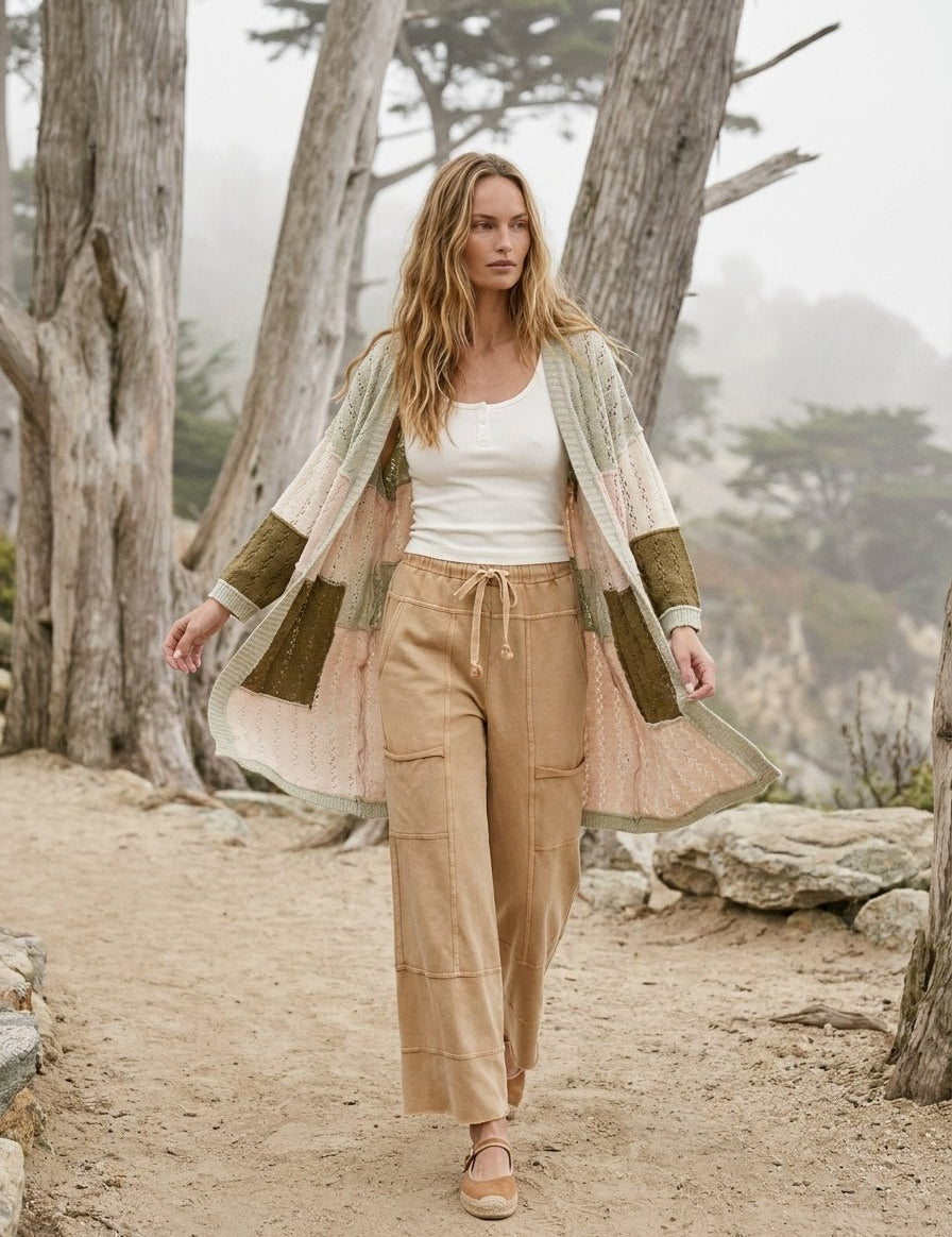 Sea Cliff Color Block Patch Cardigan - Westly