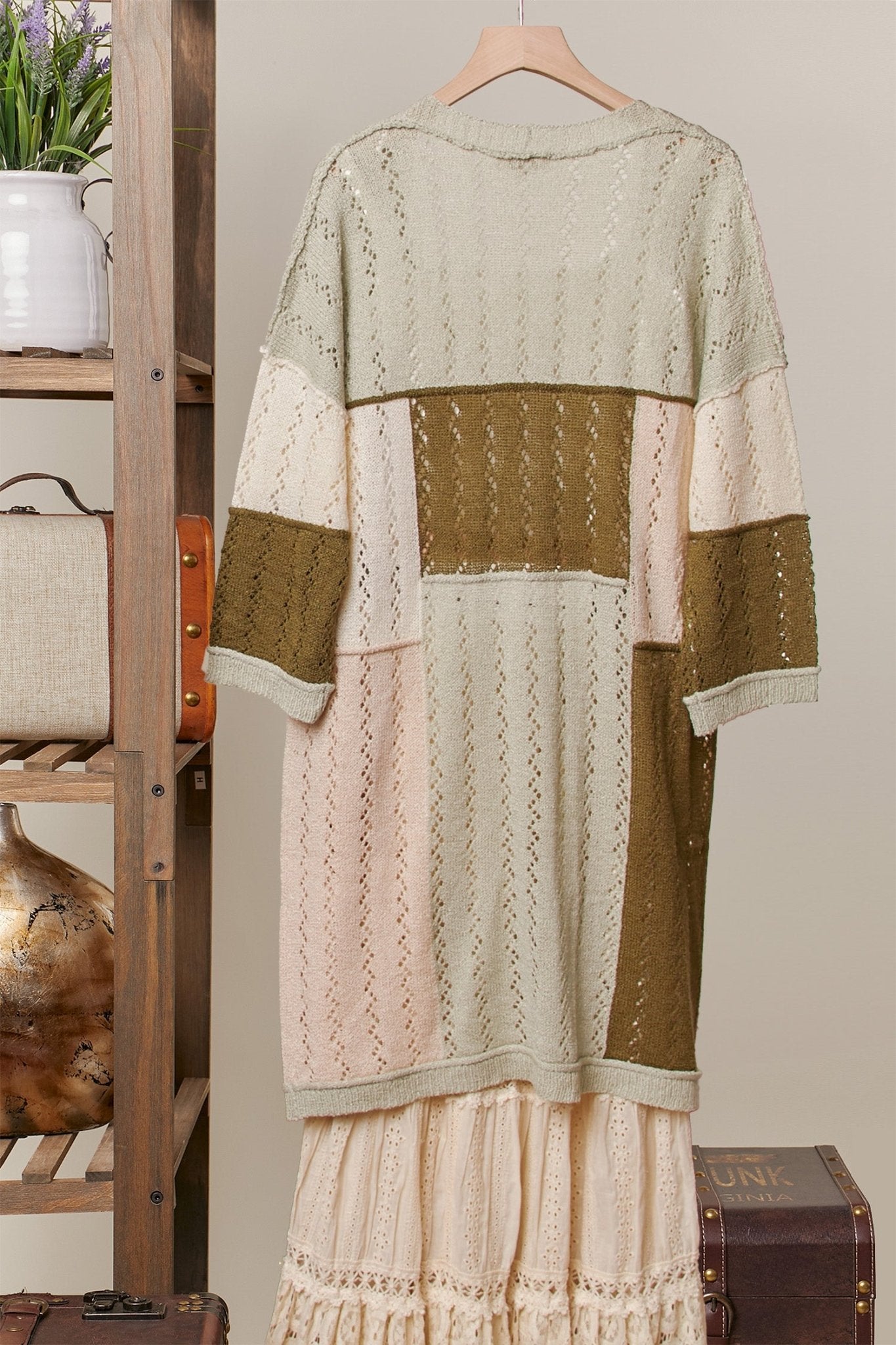 Sea Cliff Color Block Patch Cardigan - Westly