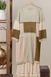 Sea Cliff Color Block Patch Cardigan - Westly