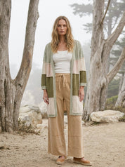 Sea Cliff Color Block Patch Cardigan - Westly