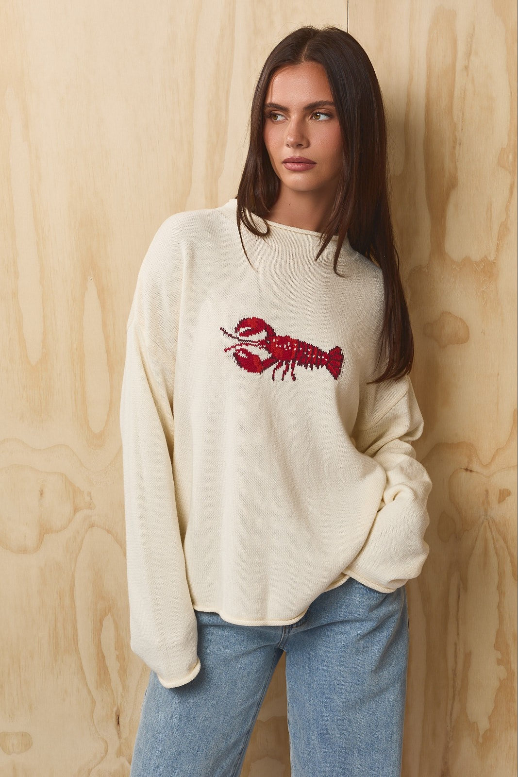 Seabright Lobster Knit Sweater - Ivory