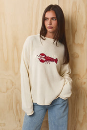 Seabright Lobster Knit Sweater - Ivory