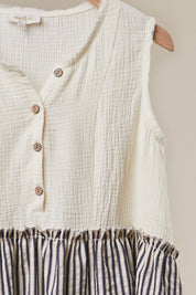 Seabrook Striped Tiered Sleeveless Top - Westly