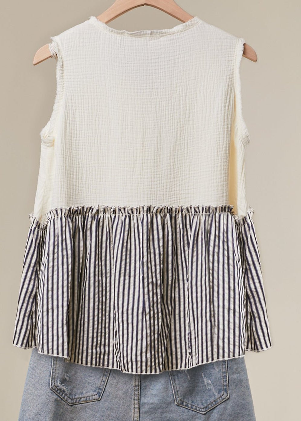Seabrook Striped Tiered Sleeveless Top - Westly