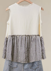 Seabrook Striped Tiered Sleeveless Top - Westly