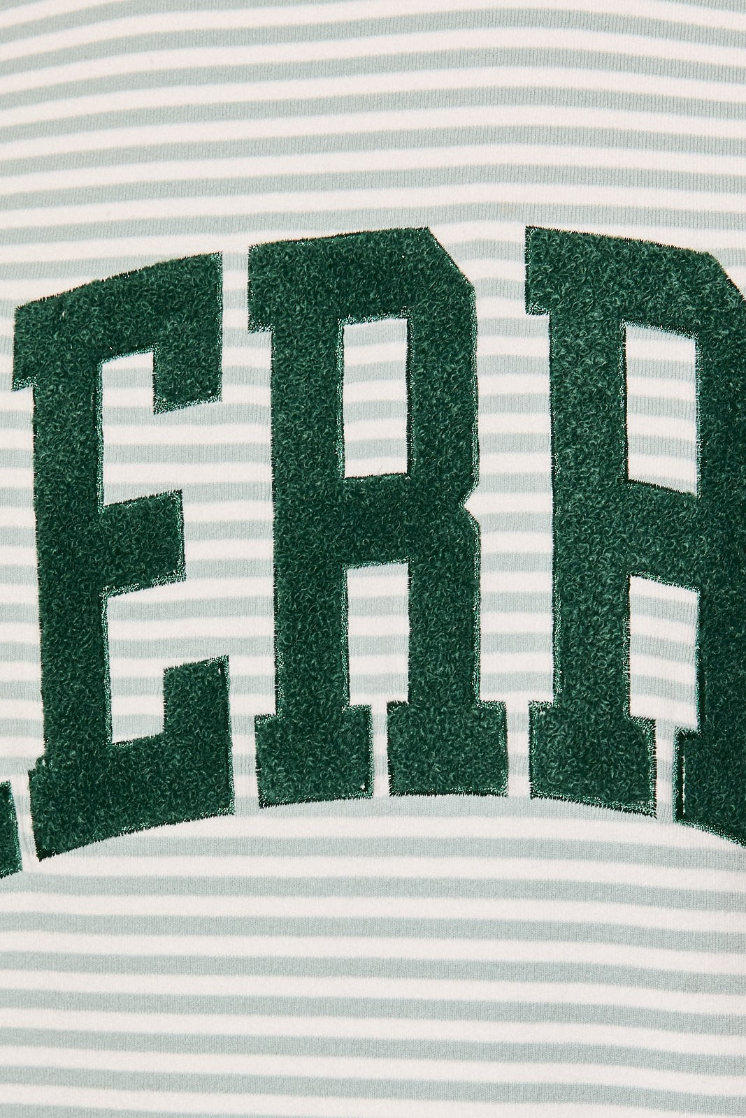Season of Rest Merry Mock Neck Sweatshirt in Dusty Green Stripe — product photo 06