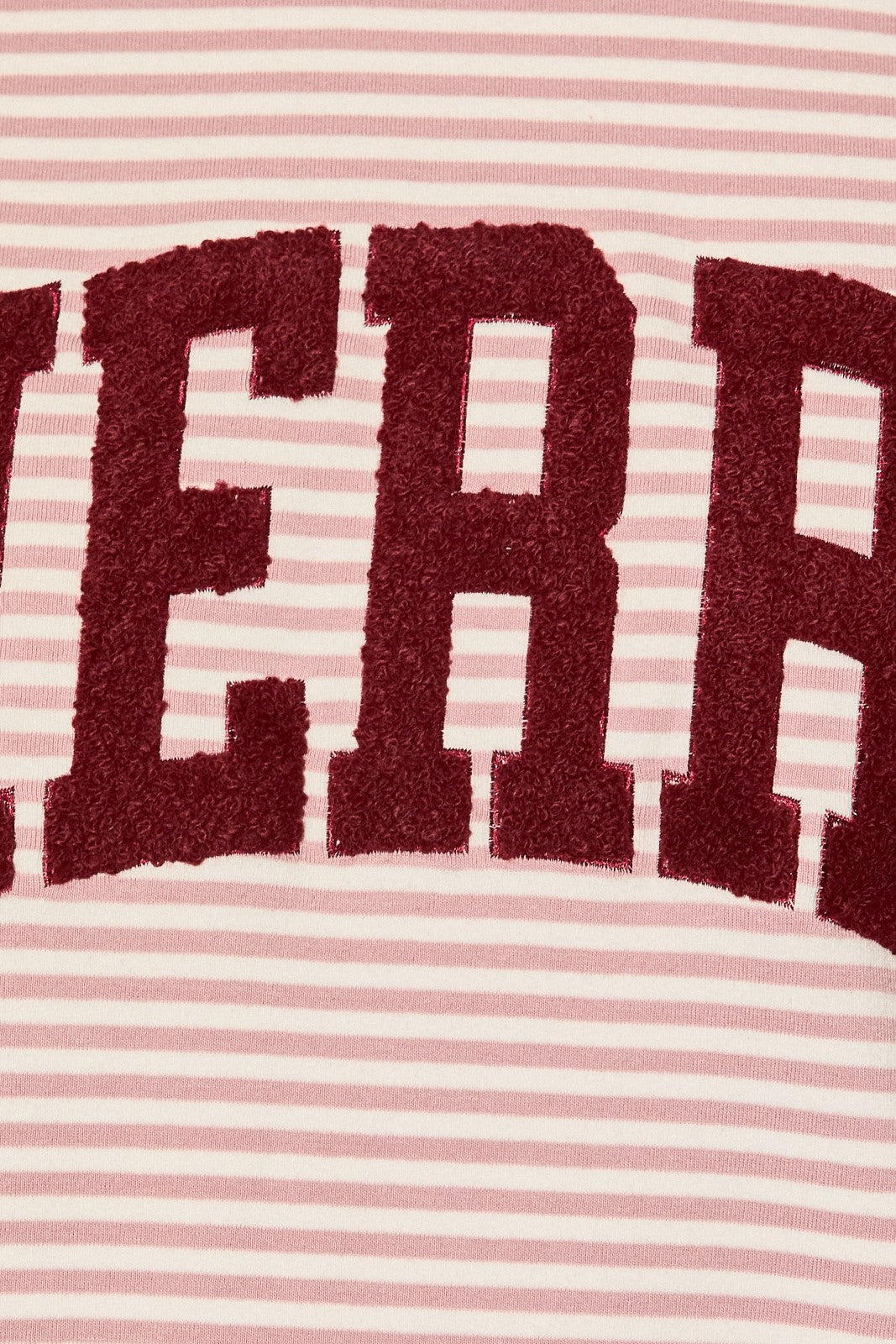 Season of Rest Merry Mock Neck Sweatshirt in Dusty Pink Stripe — product photo 04