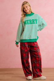 Seasons Greetings Stripe Appliqué Pullover - Westly