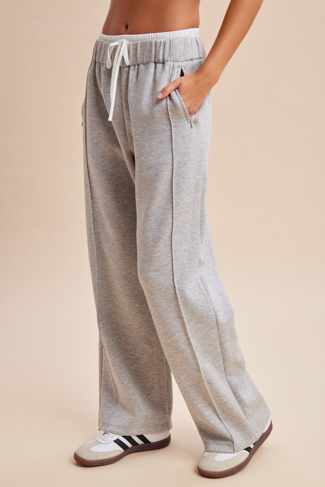 Second Layer Waist Detail Sweatpants in Grey - product photo 3
