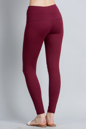 Second Nature High Rise Stretch Leggings in Burgundy, photo 2