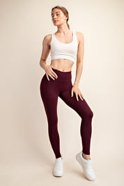 Second Nature High Rise Stretch Leggings in Cassis, photo 1