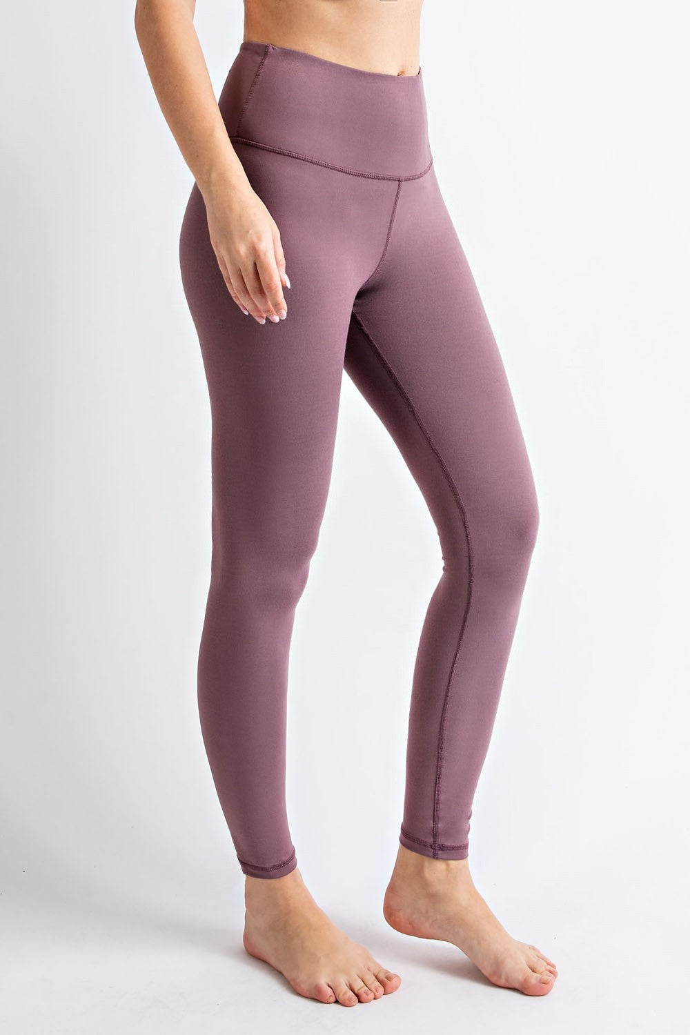 Second Nature High Rise Stretch Leggings in Frosted Mulberry, photo 1