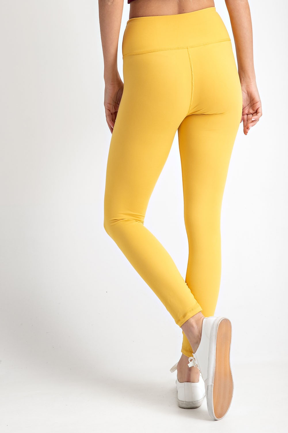 Second Nature High Rise Stretch Leggings in Mustard, photo 2