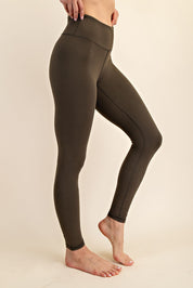 Second Nature High Rise Stretch Leggings in Olive, photo 2