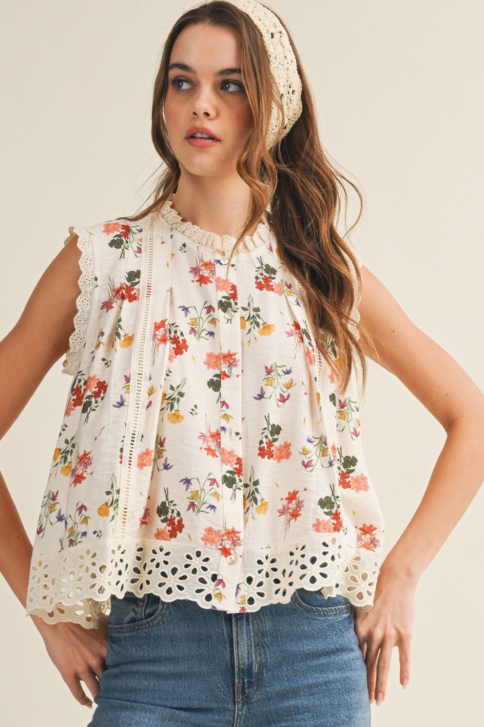 Seraphina Wildflower Button Blouse - Westly