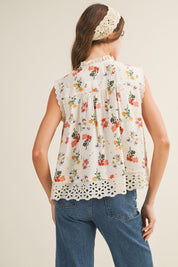 Seraphina Wildflower Button Blouse - Westly