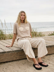 She Sells Seashells Crochet Patch Tee - Westly