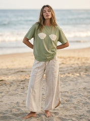 She Sells Seashells Crochet Patch Tee - Westly