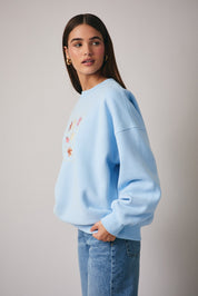 Shell Cabinet Embroidered Sweatshirt in Baby Blue - product photo 2