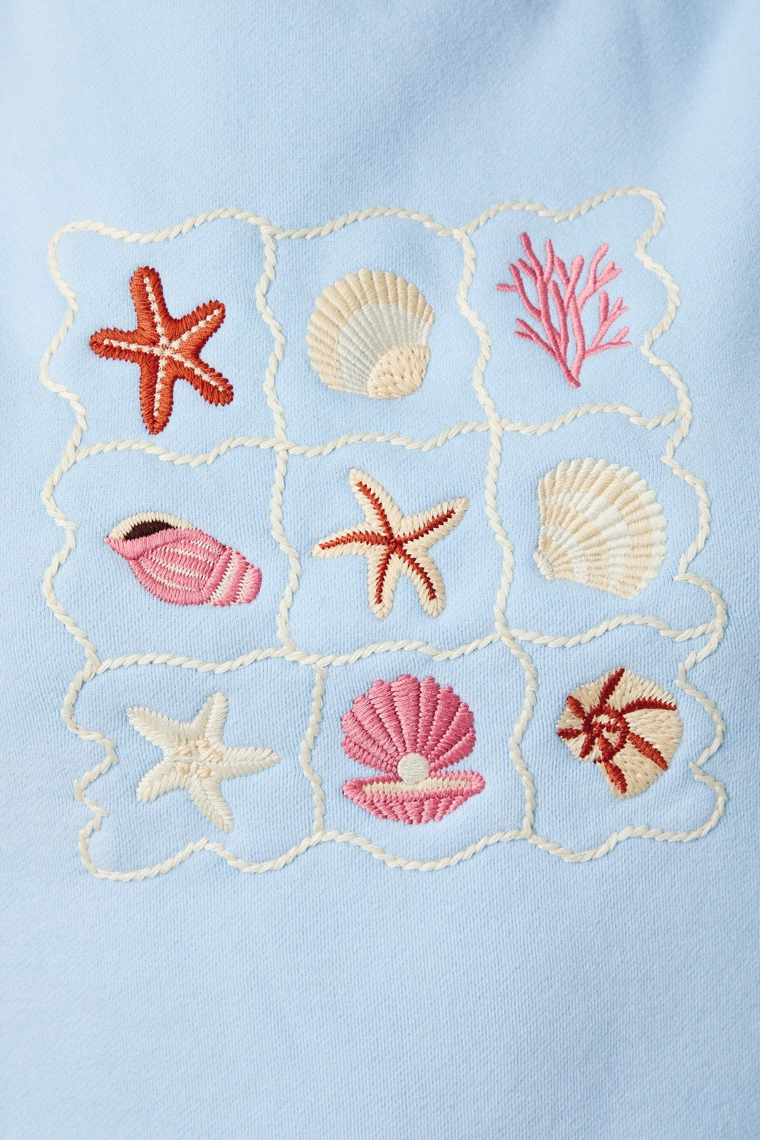 Shell Cabinet Embroidered Sweatshirt in Baby Blue - product photo 6
