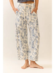 Shiloh Floral Printed Cropped Straight - Leg Pants - Westly